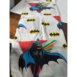Vintage DC‎ Comics Batman Twin Flat Sheet 1989 Retro Superhero Bedding